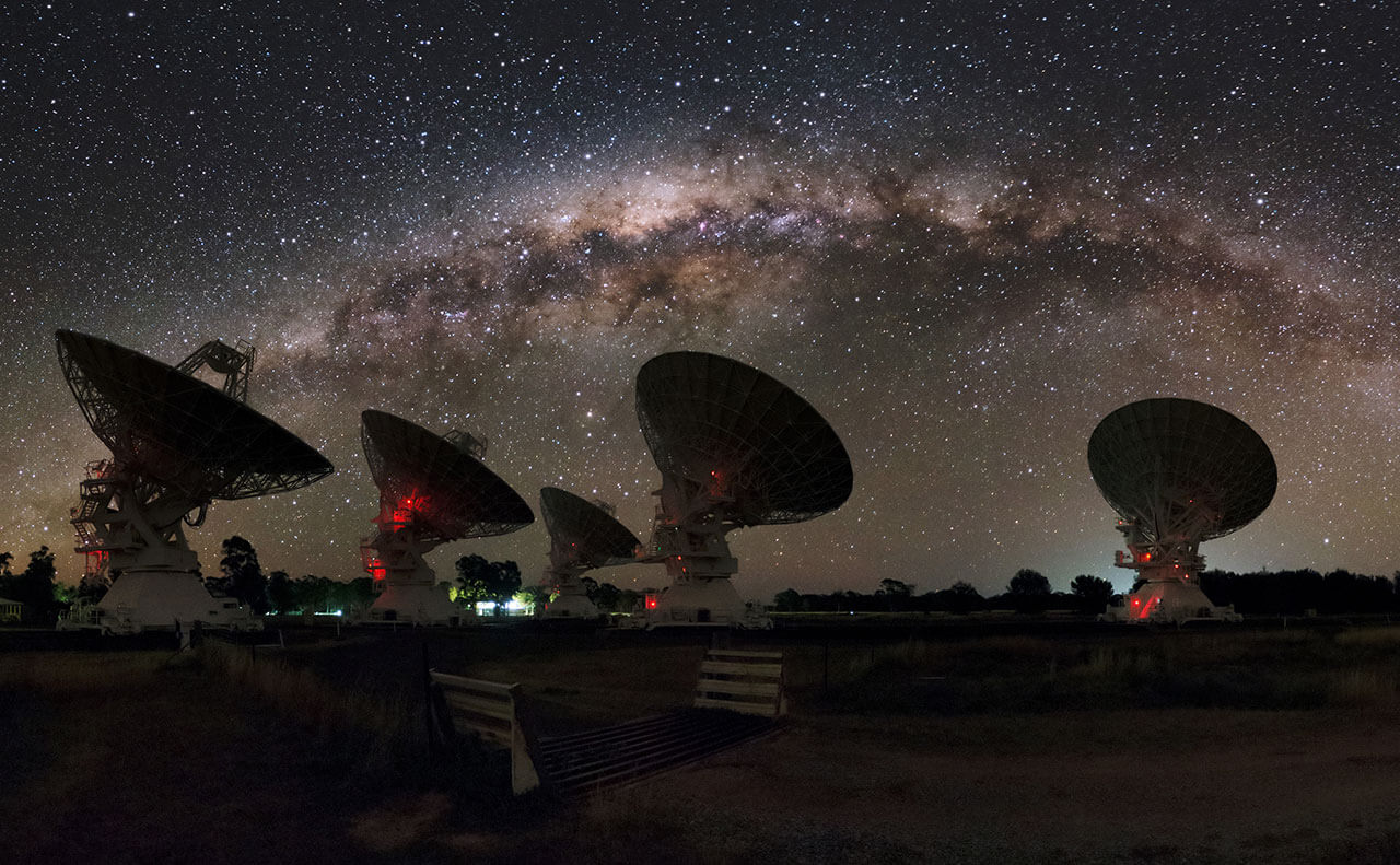 Using a radio telescope to observe stars when working on an astronomy homework